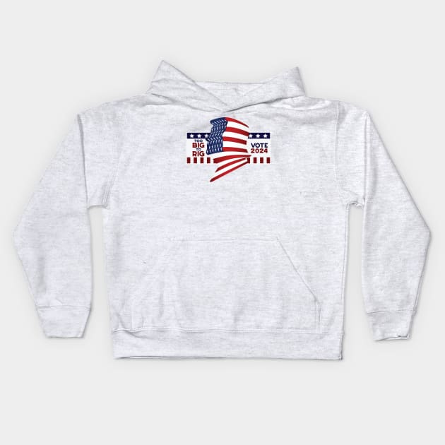 Vote For President - USA Elections 2024 Kids Hoodie by Whimsical Thinker